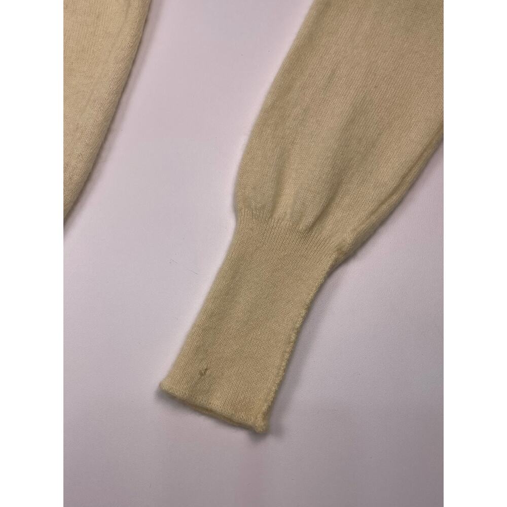 Cashmere Pringle of Scotland Cream Cardigan Beaded Floral Embellishments Sz S - Picture 10 of 11